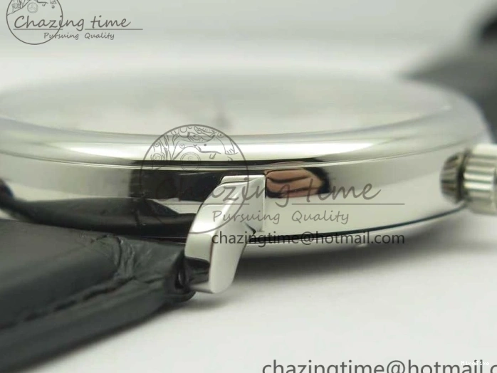 MIROTIME 0518 Supportive Portofino Automatic SS AF 1:1 Best Edition White Dial on Black Croco Leather Strap A 7184